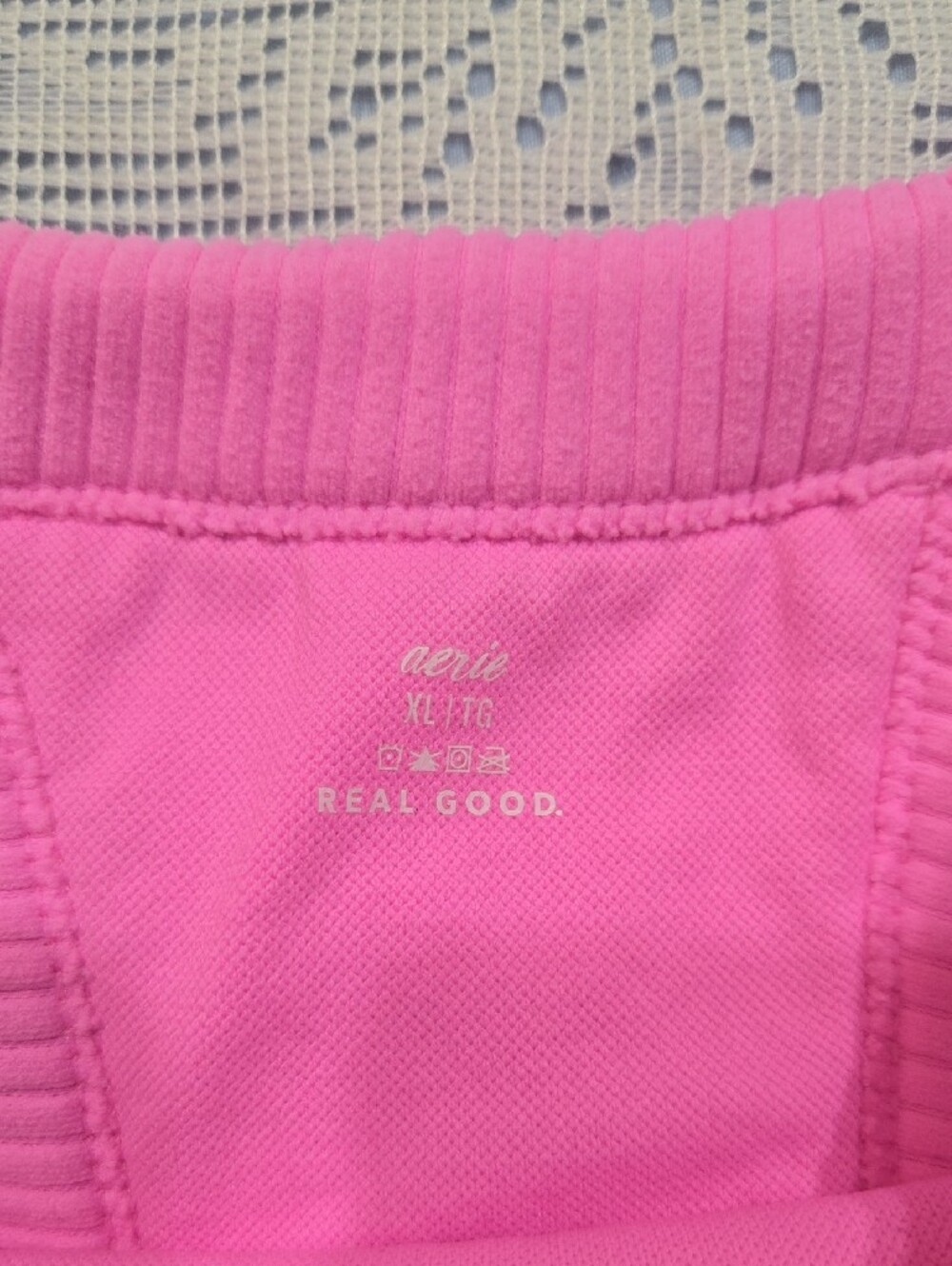 Aerie Hot Pink Ribbed Halter Tank Top Sz XL - Picture 3 of 4